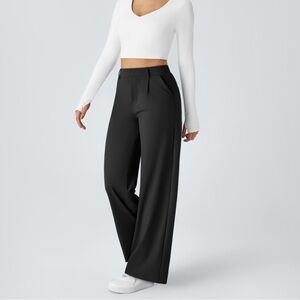 HALARA Black Wide-Leg Women's Pants